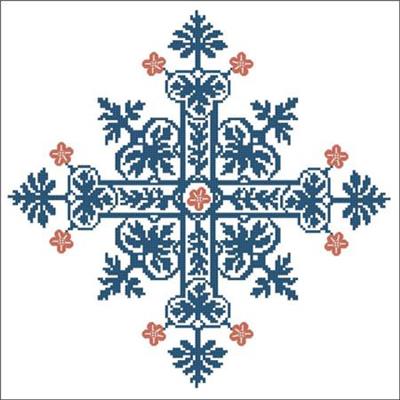 (image for) Floral Ornamental #026 Blue Gothic